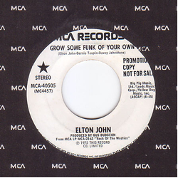 Elton John Grow Some Funk Of Your Own / I Feel Like A Bullet Vinyl 7" USED