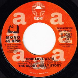The Buddy Holly Story True Love Ways Vinyl 7" USED