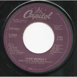 Anne Murray Another Sleepless Night Vinyl 7" USED