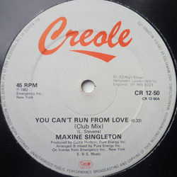 Maxine Singleton You Can't Run From Love Vinyl 12" USED