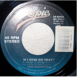 The Shooters (2) If I Ever Go Crazy Vinyl 7" USED