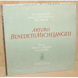 Arturo Benedetti Michelangeli Ravel Piano Concerto In G + Rachmaninov Piano Concerto No 4 Vinyl LP USED