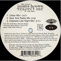 James Brown Respect Me Vinyl 12" USED