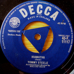 Tommy Steele Hiawatha Vinyl 7" USED