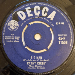 Kathy Kirby Big Man Vinyl 7" USED