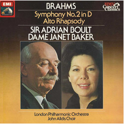 Johannes Brahms / Sir Adrian Boult / Janet Baker / London Philharmonic Orchestra / John Alldis Choir Symphony No.2 In D / Alto Rhapsody Vinyl LP USED