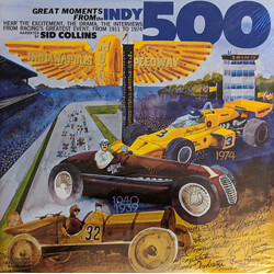 Sid Collins Great Moments From The Indy 500 Vinyl LP USED