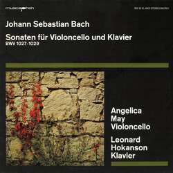 Johann Sebastian Bach / Angelica May / Leonard Hokanson Sonaten Für Violoncello Und Klavier Bwv 1027 - 1029 Vinyl LP USED