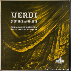 Giuseppe Verdi / Philharmonia Orchestra / Alceo Galliera Overtures And Preludes Vinyl LP USED