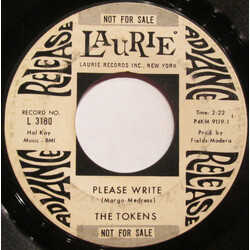 The Tokens I'll Always Love You / Please Write Vinyl 7" USED