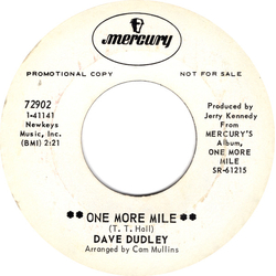 Dave Dudley One More Mile Vinyl 7" USED