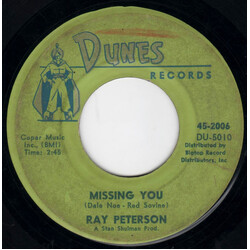 Ray Peterson Missing You / You Thrill Me USED VINYL 7INCH 45 RPM