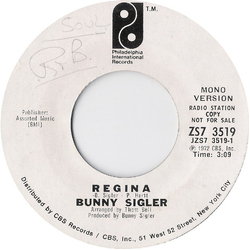 Bunny Sigler Regina Vinyl 7" USED