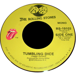 The Rolling Stones Tumbling Dice / Sweet Black Angel Vinyl 7" USED