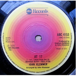 John Klemmer At 17 Vinyl 7" USED