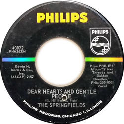 The Springfields Dear Hearts And Gentle People Vinyl 7" USED
