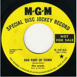 The Seeds Bad Part Of Town Vinyl 7" USED