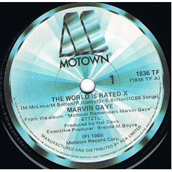 Marvin Gaye The World Is Rated X Vinyl 7" USED