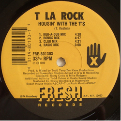 T La Rock Housin' With The T's / T-N-Off Vinyl 12" USED