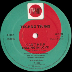 Techno Twins Can't Help Falling In Love Vinyl 12" USED
