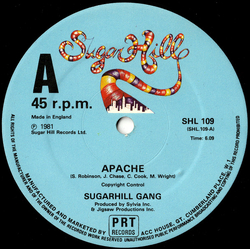 Sugarhill Gang Apache Vinyl 12" USED