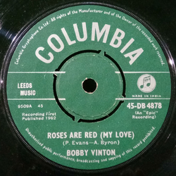 Bobby Vinton Roses Are Red Vinyl 7" USED
