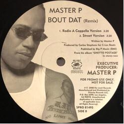 Master P Bout Dat (Remix) USED VINYL 12INCH 33 S RPM SINGLE PROMO