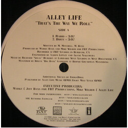 Alley Life That's The Way We Roll USED VINYL 12INCH 33 S RPM SINGLE PROMO