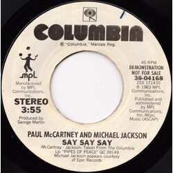 Paul McCartney / Michael Jackson Say Say Say Vinyl 7" USED