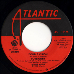 Foreigner Double Vision Vinyl 7" USED