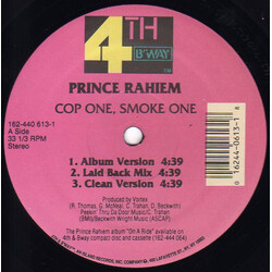 Prince Rahiem Cop One, Smoke One / Hydraulic USED VINYL 12INCH 33 S RPM