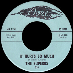The Superbs (2) It Hurts So Much Vinyl 7" USED