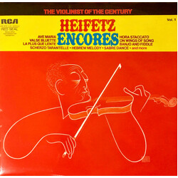 Jascha Heifetz Heifetz Encores Vinyl LP USED