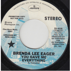 Brenda Lee Eager You Gave Me Everything Vinyl 7" USED