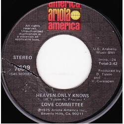 Love Committee Heaven Only Knows / Am I Wasting Time Vinyl 7" USED