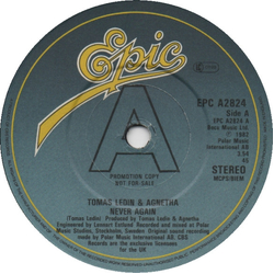 Tomas Ledin / Agnetha Fältskog Never Again Vinyl 7" USED