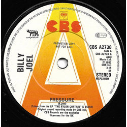 Billy Joel Pressure Vinyl 7" USED