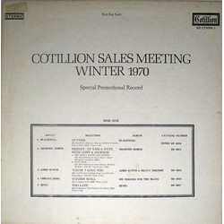 Various Cotillion Sales Meeting Winter 1970 Vinyl LP USED