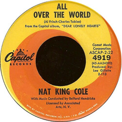 Nat King Cole All Over The World / Nothing Goes Up (Without Coming Down) USED VINYL 7INCH 45 RPM SINGLE