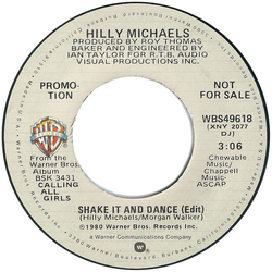 Hilly Michaels Shake It And Dance (Edit) Vinyl 7" USED
