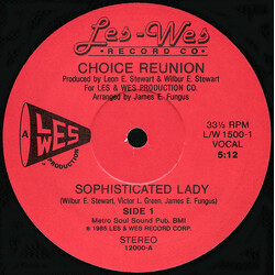 Choice Reunion Sophisticated Lady USED VINYL 12INCH 33 S RPM