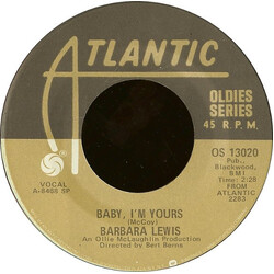 Barbara Lewis Baby, I'm Yours / Make Me Your Baby Vinyl 7" USED