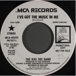 The Kiki Dee Band I've Got The Music In Me Vinyl 7" USED