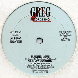Sammy Gordon & The Hip Huggers Making Love Vinyl 12" USED