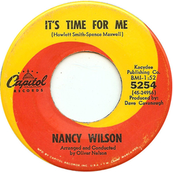 Nancy Wilson It's Time For Me Vinyl 7" USED