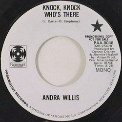 Andra Willis Knock, Knock Who's There Vinyl 7" USED