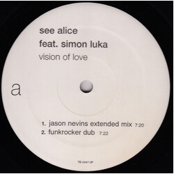 See Alice / Simon Luka Vision Of Love USED VINYL 12INCH 33 S RPM PROMO