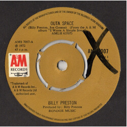 Billy Preston Outa Space USED VINYL 7INCH 45 RPM