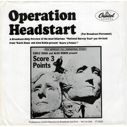 Operation Headstart / Earle Doud / Alen Robin Earle Doud & Alen Robin Present Score 3 Points - The Robin-Doud National Political Survey Test Vinyl 7" 