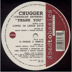 Chuggles Thank You Vinyl 12" USED
